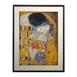 Cuadro El Beso (detalle rostros) Klimt Enmarcado de laminas