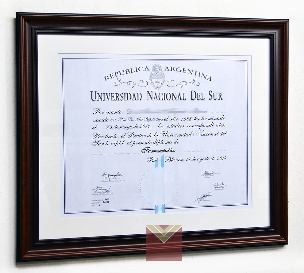Enmarcado Diploma