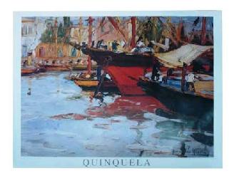 Lamina - Barcas en el riachuelo Enmarcado de cuadros