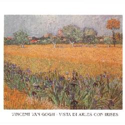 Lamina - Vista di Arles con Irises Marcos y Cuadros